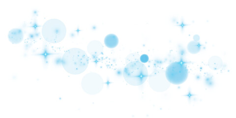 Magic Blue Bokeh Glow with Soft Focus Circles and Gentle Shine for Celebration or Party Design
