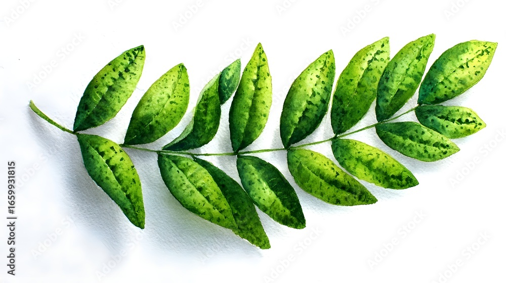 Poster a close up view of lush verdant leaves arranged in a harmonious minimalist design showcasing the int