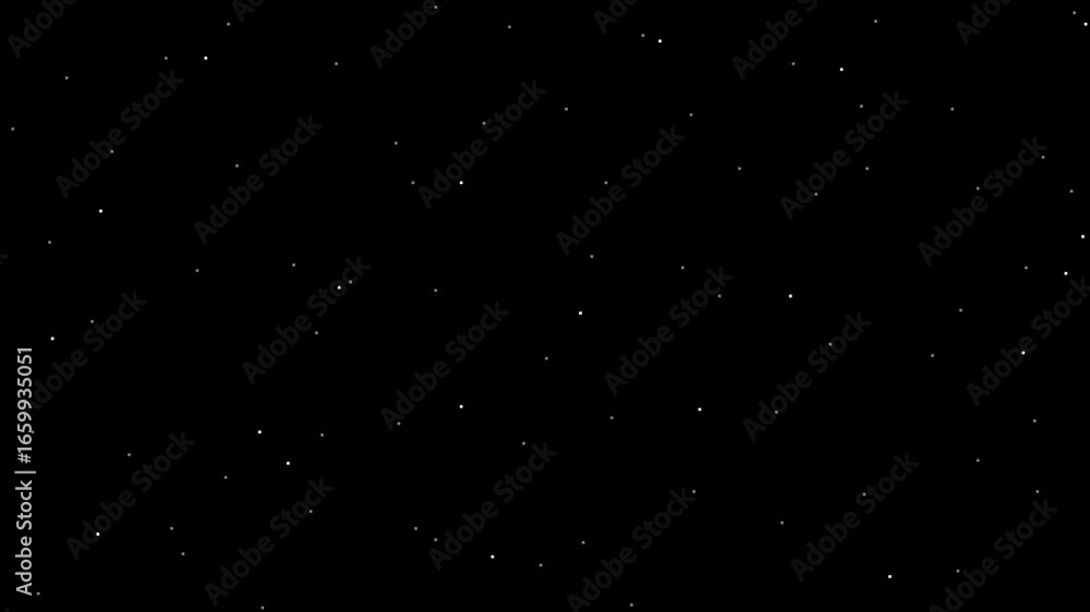 Poster Pixel art vertical parallax starfield animation, looping retro space background