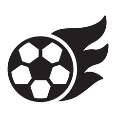 Obraz premium Fire Soccer Ball Icon