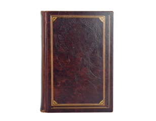 Ledger book isolated on white background, traditional accounting register with lined pages, classic cover, blank record sheets, financial management tool, archival stationery, professional documentati