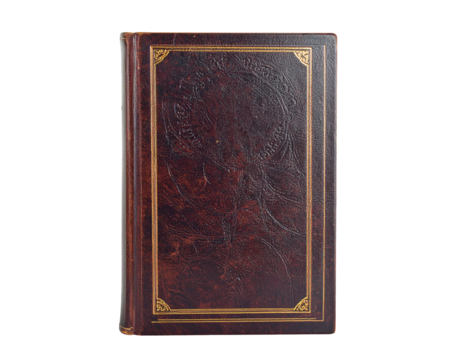 Ledger book isolated on white background, traditional accounting register with lined pages, classic cover, blank record sheets, financial management tool, archival stationery, professional documentati