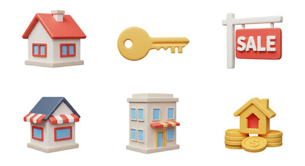 House building residential real estate property illustration