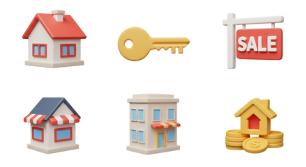 House building residential real estate property illustration