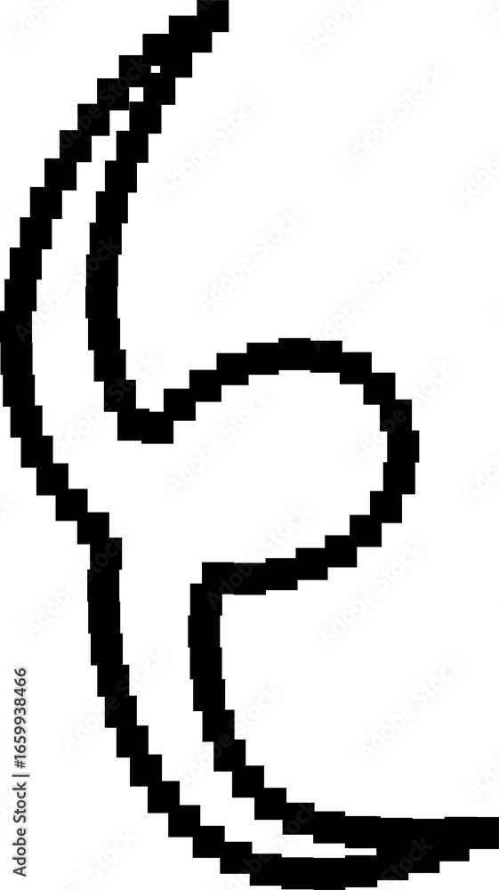 Poster pixel line 8 bits. digital element