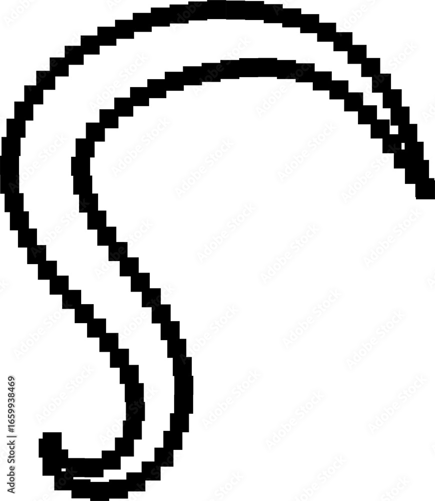 Poster pixel line 8 bits. digital element