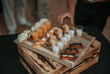 Des hors d'oeuvre servit pour le vin d'honneur d'un mariage