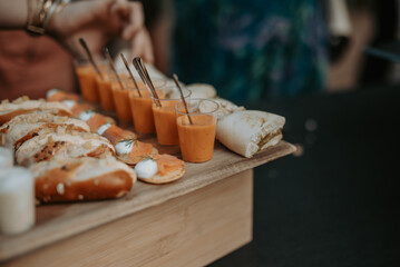 Des hors d'oeuvre servit pour le vin d'honneur d'un mariage