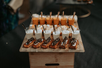 Des hors d'oeuvre servit pour le vin d'honneur d'un mariage