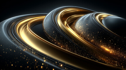 Abstract wallpaper, star wars theme, Apple style, have gold, black and sand combination