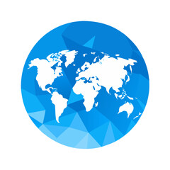 Fototapeta premium World Map In Polygonal Style Vector Backgrounds