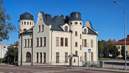 Sweden. Streets and houses in the city of Västervik in Sweden. Kalmar County. © Andrii