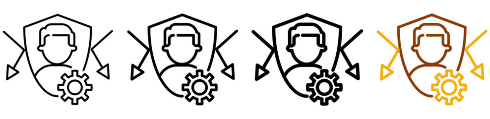 Health protection icon set in modern outline style for pandemic prevention, hospital dashboards, and global healthcare platforms, featuring multistyle stroke and full color variation set