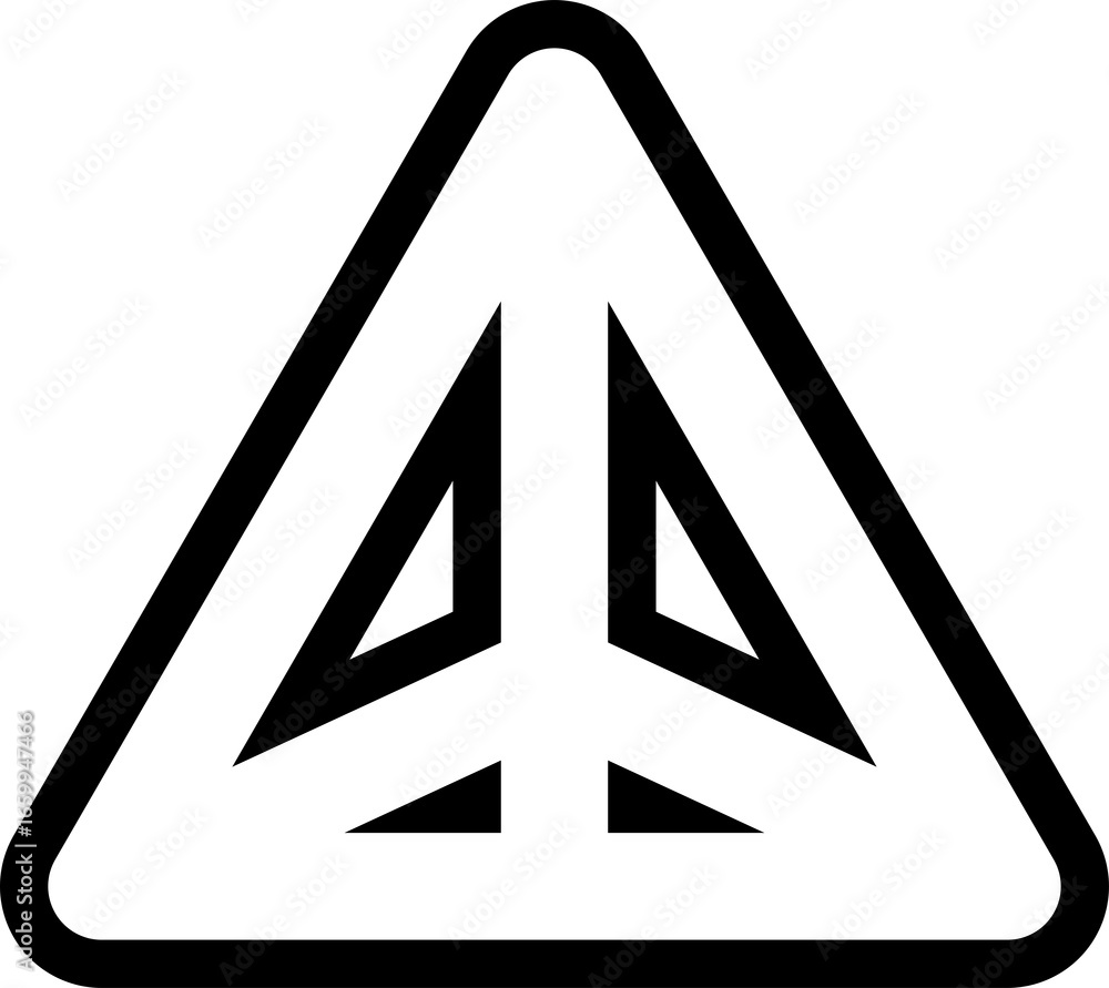 Poster geometric triangle shape bold line. graphic element