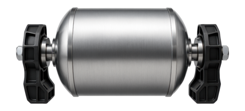 Dual-axis concrete drum with synchronized rotation, used in pre-fabrication yards.