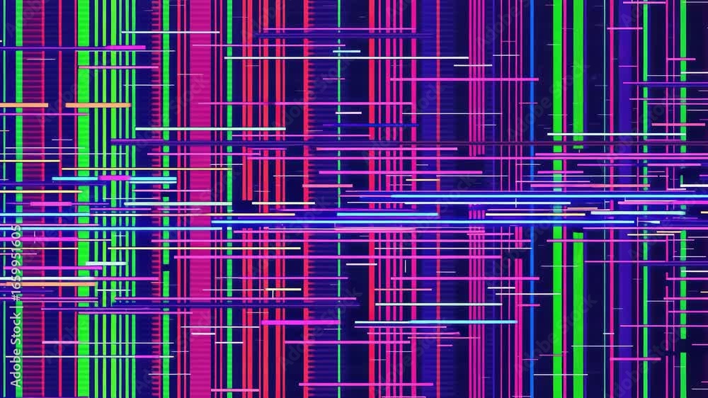 Poster futuristic abstract grid background with colorful neon digital lines glowing cyberpunk network in 4k