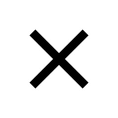Black cross mark