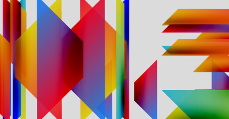 Colorful abstract typography spells HOME. Geometric shapes create vibrant letterforms. Modern design, bright hues, artistic expression.