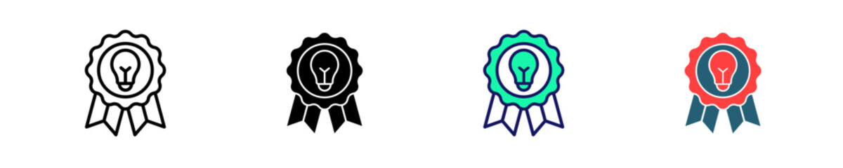 Learning Badge  Icon Set Multiple Style Collection
