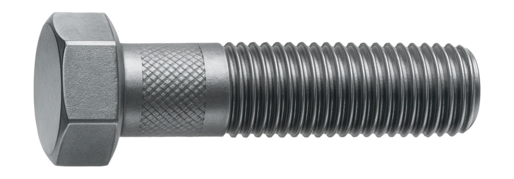 Galvanized hex bolt with a full thread for use in woodworking projects.