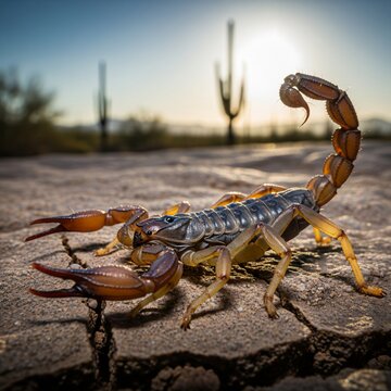 scorpion on the rock