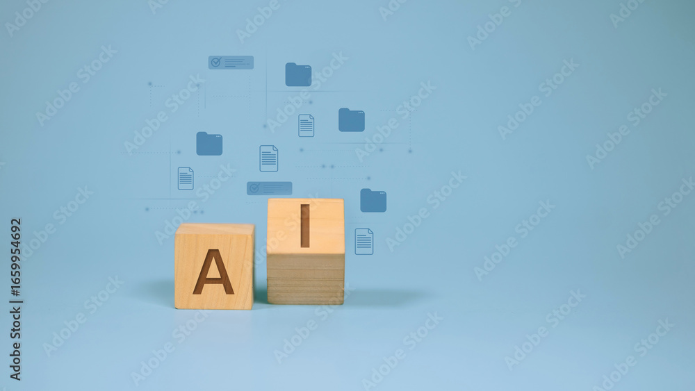Poster artificial intelligence ai technology for digital data management