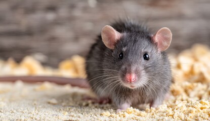 Mouse Foraging for Food Wallpaper Background