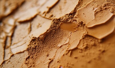 Close-up image of whey protein powder, emphasizing the texture and color of the supplement. The image showcases its use for muscle recovery and growth, reflecting the importance, Generative AI