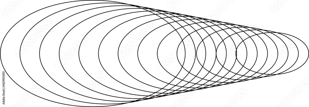 Poster oval line dynamic pattern. concentric circles logo