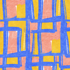 Abstract seamless pattern with  drawing in doodle style. Digital illustration.