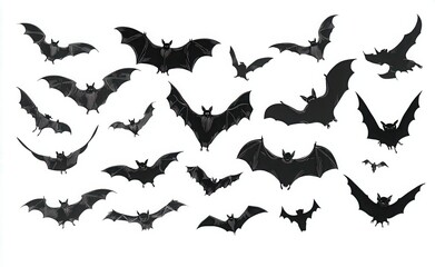 Fototapeta premium halloween bat, kawaii bats, set of bats