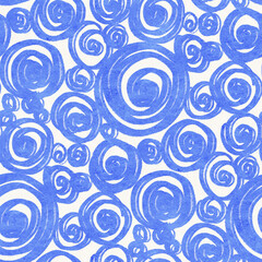 Abstract seamless pattern with  drawing in doodle style. Digital illustration.