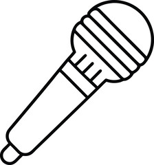 Adjustable Line Microphone Outline Design.