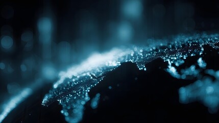 Futuristic digital interface of a global investment network