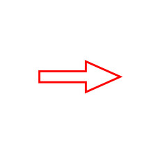 red arrow on white background