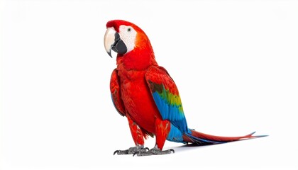 Fototapeta premium parrot on the white 