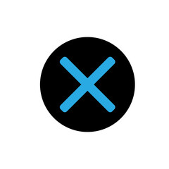 Cross mark wrong sign and yes no buttons on web interface with check and x symbols