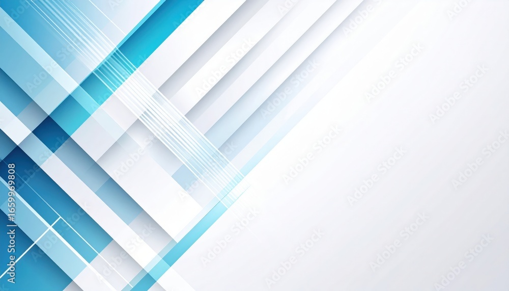 Aufkleber a geometric abstract with blue and white lines creating a modern background