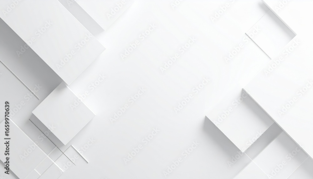 Poster abstract geometric shapes in a modern minimalist design, with layered rectangles create depth and vi