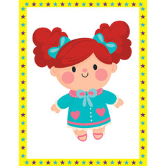 Classroom decoration vector art for kids doll