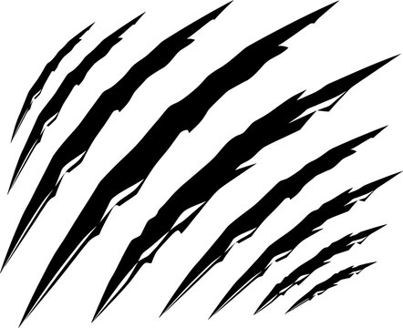Dynamic claw marks tearing through the surface, creating a powerful visual impact and edgy design