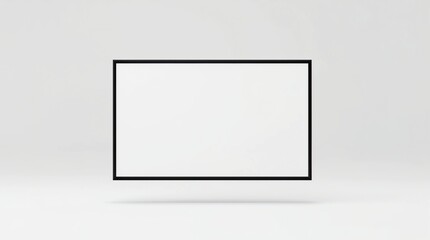 Empty screen tablet computer mock-up view on white background