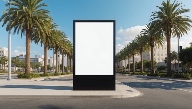 billboard mockup on suburbs