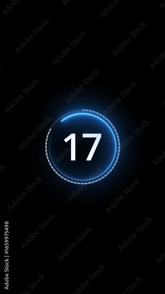 Poster countdown timer from 1 minute for presentations, productivity, educational, time counter counting do