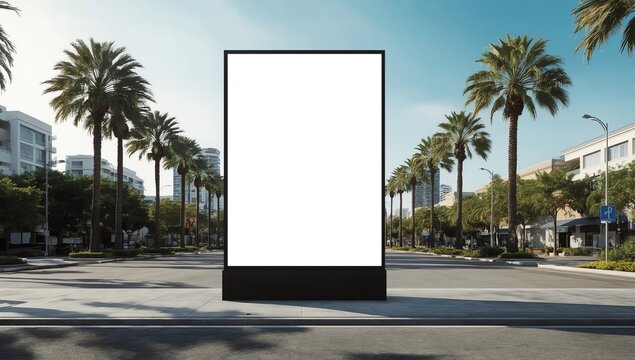 billboard mockup on suburbs