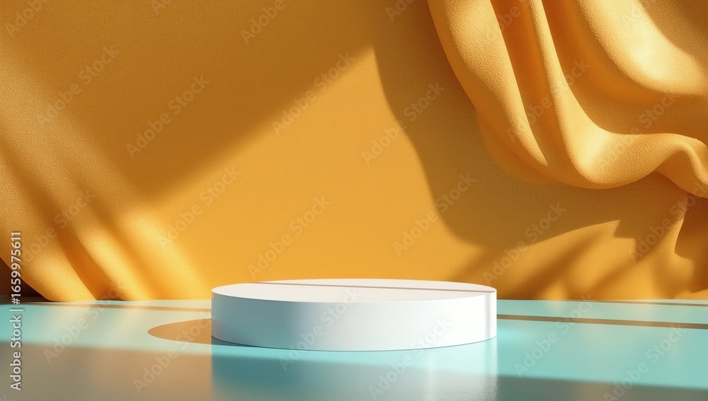 Poster abstract background, mock up scene geometry shape podium for product display. 3d rendering