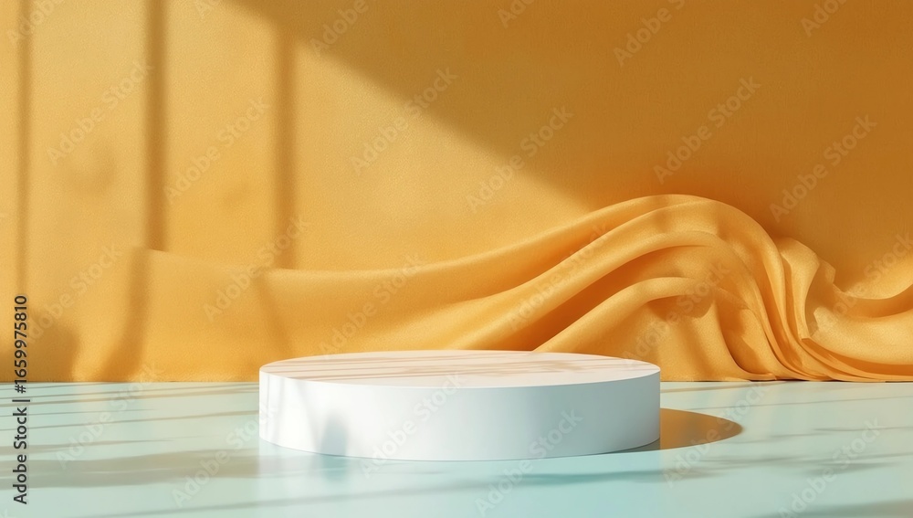 Poster abstract background, mock up scene geometry shape podium for product display. 3d rendering
