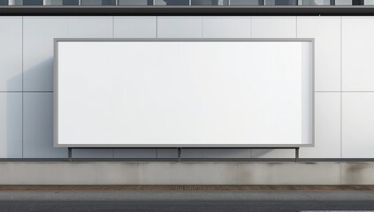 Billet press wall with blank banner. Mobile trade show booth white and blank. 3d render isolated on white background.