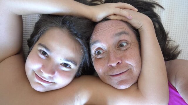 Fethiye, Turkey - 21st of August 2025: 4K Son choking mother Selfie
