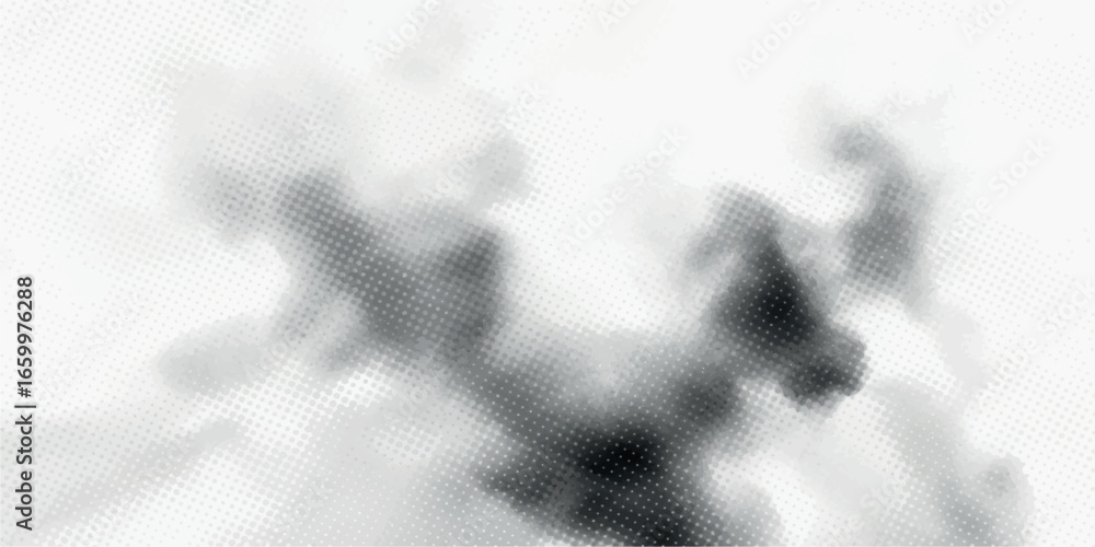 Poster abstract monochrome background with gradient halftone dots